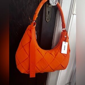 Jason Wu Quilted Persimmon Hobo Shoulder Bag Orange NWT